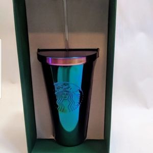 NIB Starbucks oil slick 16oz metal tumbler